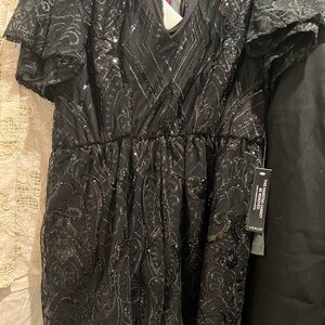 VENUS Black Sequin Gown